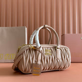 ARCADIE MATELASSÉ BAG 27 IN MISCHKA BEIGE LAMBSKIN