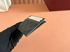 GG CARD CASE 10 IN GREY GG CALFSKIN