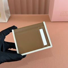 MATELASSÉ NAPPA LEATHER CARD HOLDER BROWN