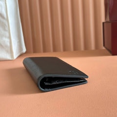 LONG CARD 19 BLACK IN CALFSKIN CASE WITH GUCCI LOGO
