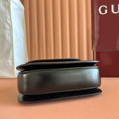 GUCCI BAMBOO MINI BAG 21 FULL BLACK IN CALFSKIN