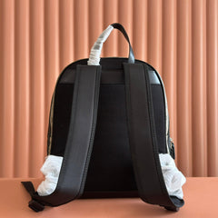 EMBOSSED BACKPACK 40 IN BEIGE AND DARK BROWN CALFSKIN