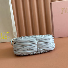 WANDER MATELASSÉ NAPPA MINI BAG 18 IN LIGHT BLUE LAMBSKIN