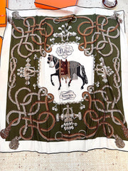 HERMES 25S SCARF 140 IN CASHMERE SILK 854538