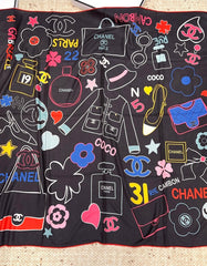 CHANEL 25S SCARF 140 CM IN CASHMERE SILK 943927