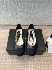 MARY JANE BALLERINA IN BLACK LAMBSKIN