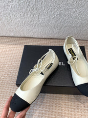 MARY JANE BALLERINA IN WHITE LAMBSKIN