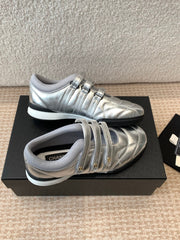 MARY JANE SNEAKERS IN SILVER LAMBSKIN