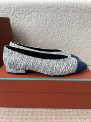 BALLET IN BLUE TWEED MIX LAMBSKIN