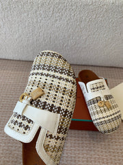 BUBBLE IN MULTICOLOR RAFFIA MIX WHITE LAMBSKIN GOLD HARDWARE