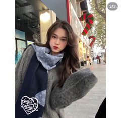 MONOGRAM DRIP 200 CM IN NAVY BLUE WOOL 391068