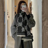 SCARF 195 CM IN BLACK AND LIGHT GRAY GG WOOL LAMÉ JACQUARD 403977