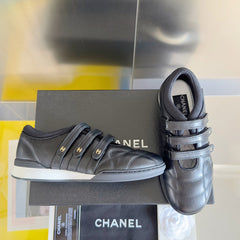 CC MARY JANE SNEAKER IN BLACK LAMBSKIN