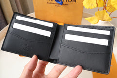 LV 25S SLENDER WALLET 11 IN BLACK DAMIER INFINI CALFSKIN