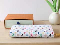 ZIPPY WALLET 19 IN WHITE MIX COLORFUL CALFSKIN