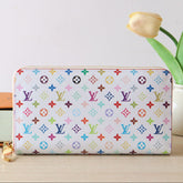 ZIPPY WALLET 19 IN WHITE MIX COLORFUL CALFSKIN