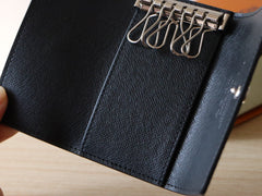 ROSALIE WALLET 12 IN BLACK MIX COLORFUL CALFSKIN