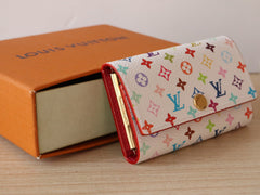 ROSALIE WALLET 12 IN WHITE MIX COLORFUL CALFSKIN