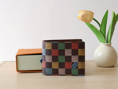 SLENDER WALLET 11 IN COLORFUL DAMIER EBENE CANVAS