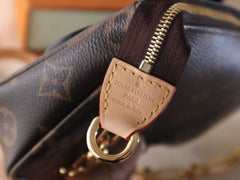 PANDA POCHETTE BAG 22 IN BROWN MONOGRAM COATED CANVAS