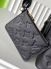 ALL IN BB 18 IN BLACK EMBOSSED COWHIDE GOLD LOCK