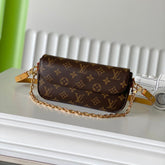 WALLET ON CHAIN IVY 23.5 IN BROWN MONOGRAM CANVAS GOLD LOCK