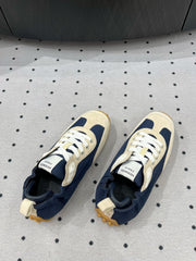 TRAIL SNEAKER IN IVORY TAN MIX SPACE BLUE SUEDE