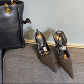 HIGH SANDAL ATTACHED GEM IN BLACK SILK