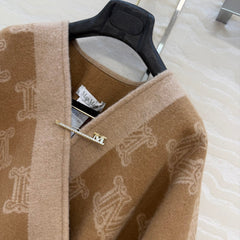 MAX MARA 25S FRINGED KNIT CAPE 166