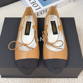 FLAT MARY JANE PUMPS IN DIJON YELLOW LAMBSKIN MIX BLACK FABRIC