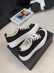 TRAINERS SHOES IN BLACK FABRIC