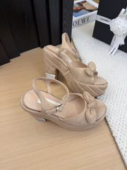 HIGH 12 CM PLATFORM SANDALS IN CAMEL BEIGE SUEDE