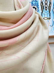 CHANEL 25S SCARF 135 IN CASHMERE SILK 737234