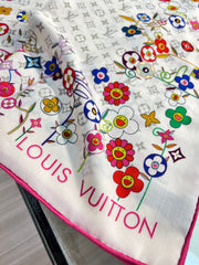 LV SCARF 135 CM IN WOOL MIX SILK 715458