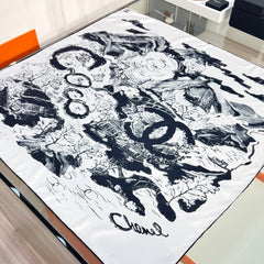 CHANEL 25S SCARF 90 IN SILK 735865