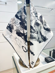 CHANEL 25S SCARF 90 IN SILK 735865