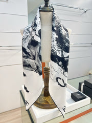 CHANEL 25S SCARF 90 IN SILK 735865