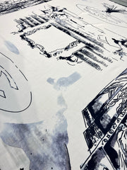 CHANEL 25S SCARF 135 IN CASHMERE SILK 737230