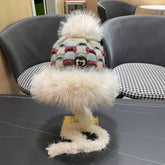 BEANIE HAT IN COLORFUL WOOL AND RABBIT FUR 392114