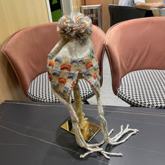 KNITTED WOOL HAT COLORFUL 425766