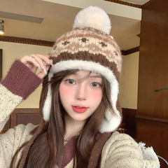 PLUSH WINTER HAT COLORFUL 431204