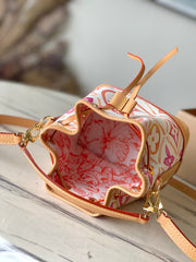 NANO NOÉ 16 IN CORAL MONOGRAM TILES CANVAS