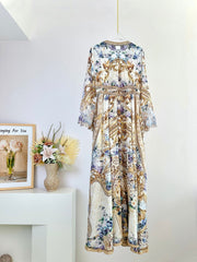 V-NECK MAXI DRESS 266476