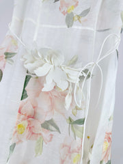 DITSY FLORAL PRINT LONG DRESS NATURA 25S IN SILK 266337