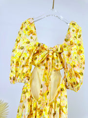 BACKLESS MIDI DRESS 25S IN LINEN 266369