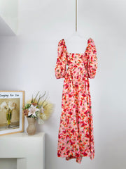 LIGHTBURST SHORT SLEEVE BACKLESS DRESS 25S IN LINEN 266370