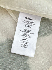 WHITE DRESSY TOP WITH BLACK TIE-NECK