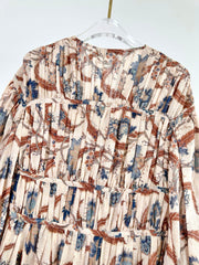 ZIMMERMANN TIERED PLEATED MIDI DRESS 270241