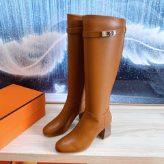 STORY BOOT 7 CM IN BRONZE BROWN LAMBSKIN