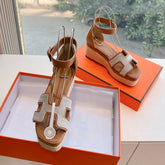 ELDA ESPADRILLE IN WHITE FABRIC AND BRONZE BROWN CALFSKIN